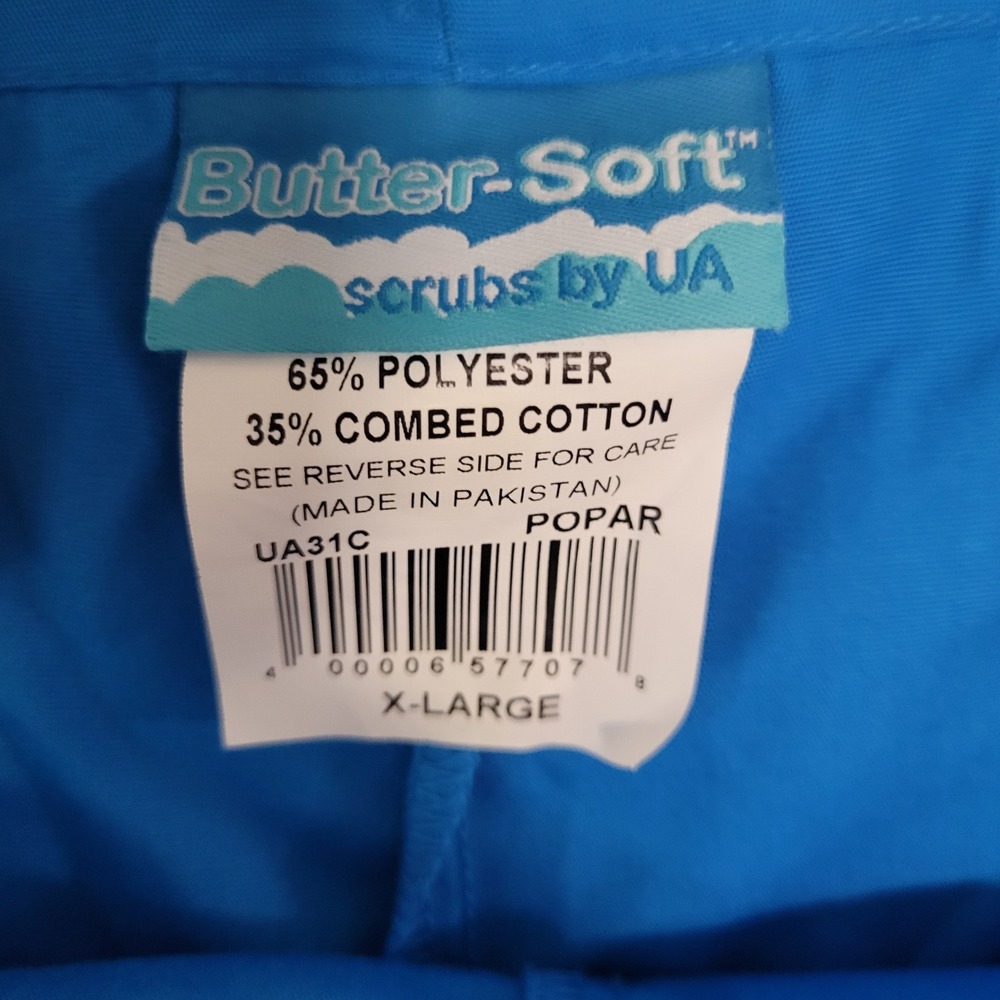 NWT Butter-Soft scrubs by UA Blue Cargo Drawstring Scrub Pants UA31C XL - Picture 8 of 10